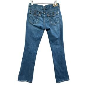 VTG Y2K Levis 515 Jeans 6L Bootcut Stretch Streetwear Button Pocket Bling Grunge